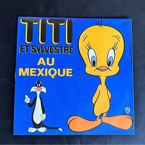 Vintage Titi et Sylvestre Au Mexique 45 Vinyl Record (French language) 1974